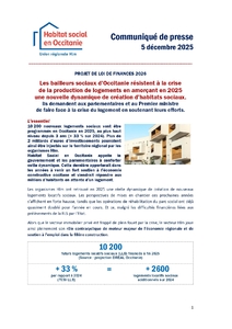 Communiqué de presse - projet de loi de finances 2026